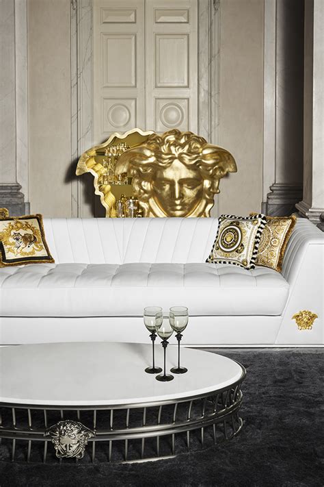 versace home collection logo|living room with versace painting.